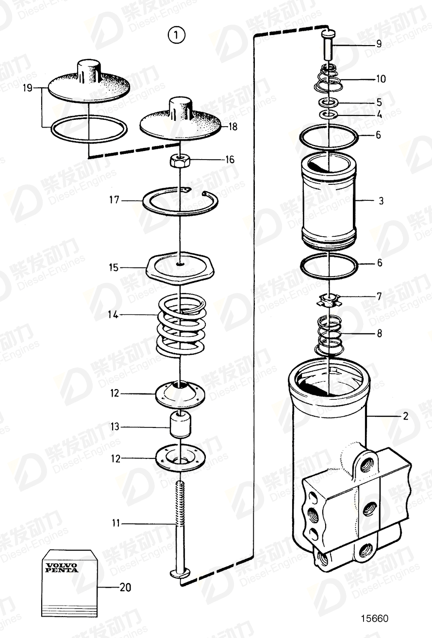 volvo penta Sealing kit 271252 Drawing volvo penta Sealing kit 271252 Drawing